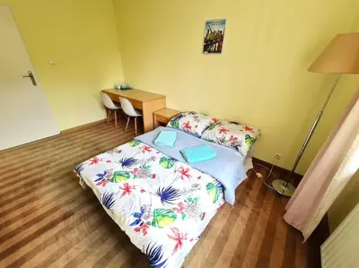 Łóżko lub łóżka w pokoju w obiekcie Fantastic Waw - Z6 Room - 403B