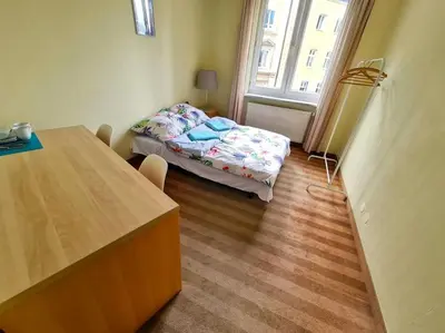 Łóżko lub łóżka w pokoju w obiekcie Fantastic Waw - Z6 Room - 702B