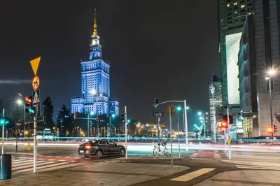 Widok na miasto Warszawa z tego apartamentu