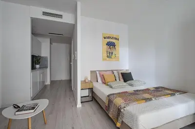 Łóżko lub łóżka w pokoju w obiekcie Urbannestgroup - Old town studio S17