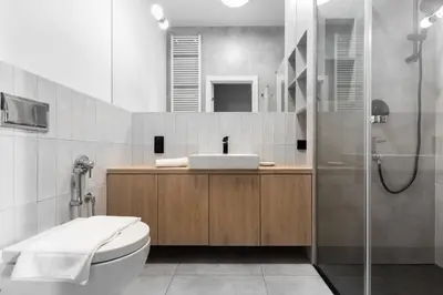 Łazienka w obiekcie Zoliborz Rydygiera P&O Serviced Apartments