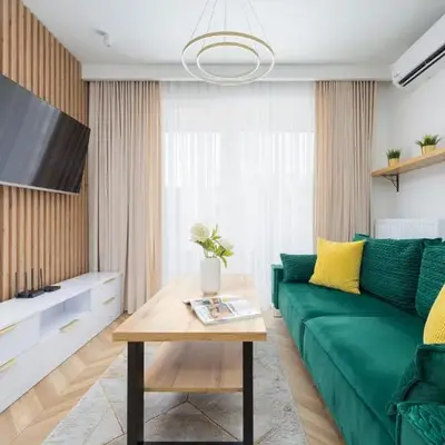 Nowoczesny Apartament z balkonem i miejscem parkingowym Warszawa Ursus by Noclegi Renters