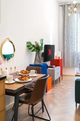 Część wypoczynkowa w obiekcie Urban Chic -2 Rooms Apartment - Praga Północ - Warsaw Stays - Zabkowska