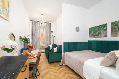 Część wypoczynkowa w obiekcie Urban Chic -2 Rooms Apartment - Praga Północ - Warsaw Stays - Zabkowska