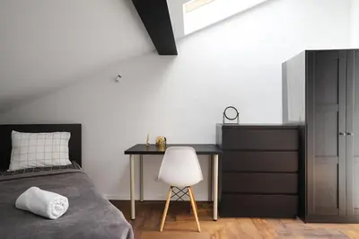 Łóżko lub łóżka w pokoju w obiekcie Close-Urban Chic - Praga Północ - Warsaw Stays&Marcinkowskiego 4