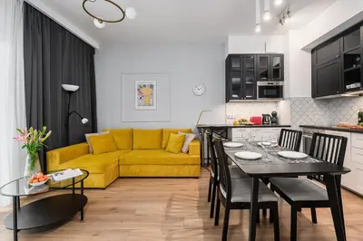 Kuchnia lub aneks kuchenny w obiekcie Wola Cozy Apartment by P&O Apartments