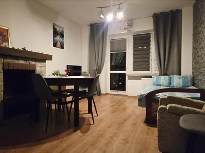 Część wypoczynkowa w obiekcie Apartament z ogródkiem Czapli