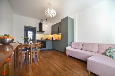 Kuchnia lub aneks kuchenny w obiekcie P&O Apartments Gdańska I