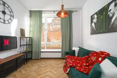 Część wypoczynkowa w obiekcie Close-Urban Chic - Cozy Studio - Praga - Ząbkowska A