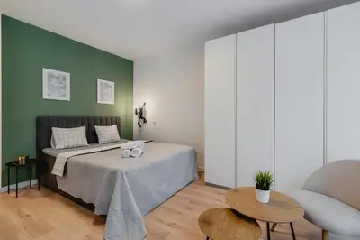 Łóżko lub łóżka w pokoju w obiekcie Urban Apartaments - Great Location - City Center - Towarowa А