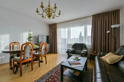 Część wypoczynkowa w obiekcie P&O Apartments Marconich 1 Wilanow