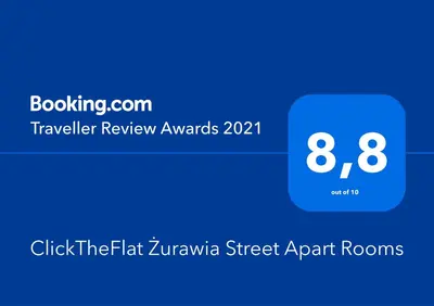 Certyfikat, podpis lub inny dokument wystawiony w obiekcie ClickTheFlat Żurawia Street Apart Rooms