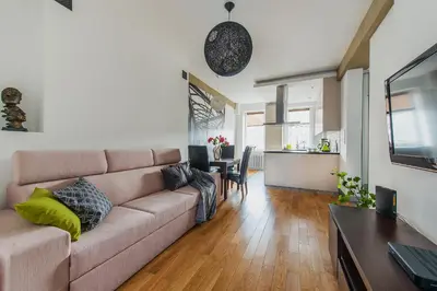 Część wypoczynkowa w obiekcie Dworzec Centralny P&O Serviced Apartments