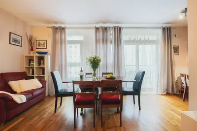 Część wypoczynkowa w obiekcie Gdanski Business Center Apartments