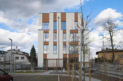 Budynek, w którym mieści się apartament