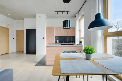 Kuchnia lub aneks kuchenny w obiekcie Apartamenty Patriotów 303