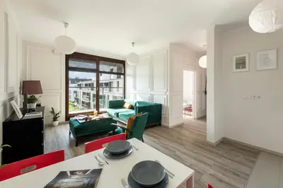 Część wypoczynkowa w obiekcie Waw Apartamenty Wilanów Sarmacka